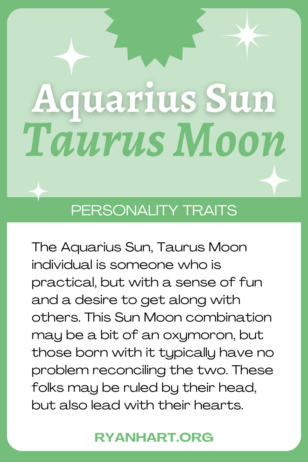 Aquarius Sun Taurus Moon Description