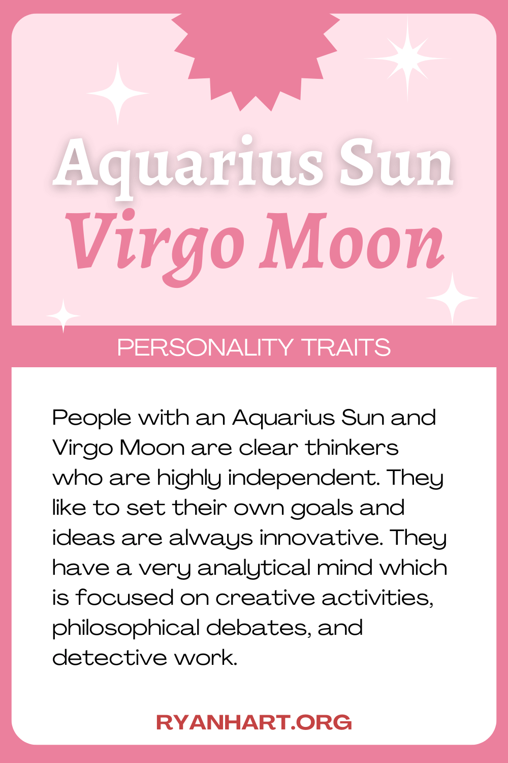 Aquarius Sun Virgo Moon Description