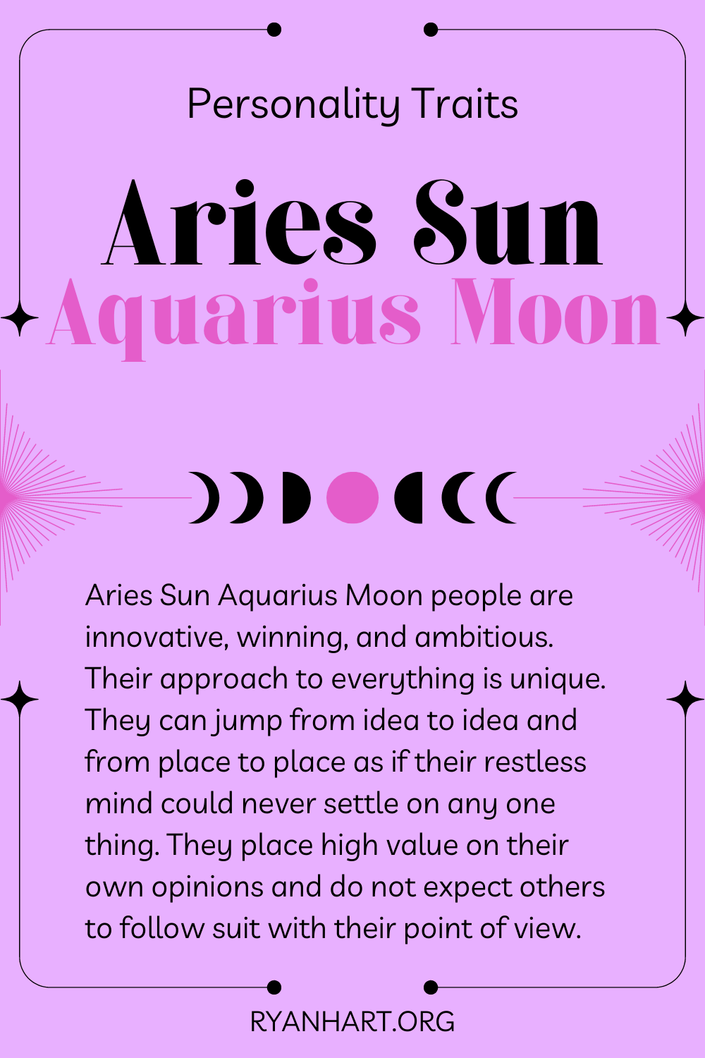Aries Sun Aquarius Moon Description