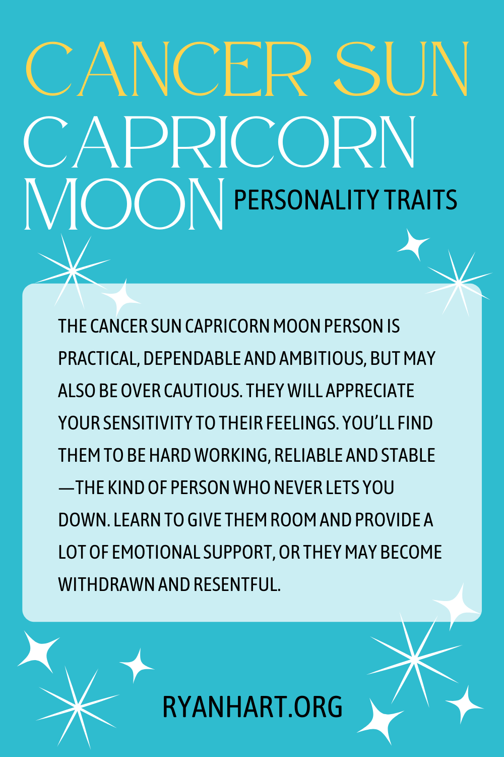 Cancer Sun Capricorn Moon Description