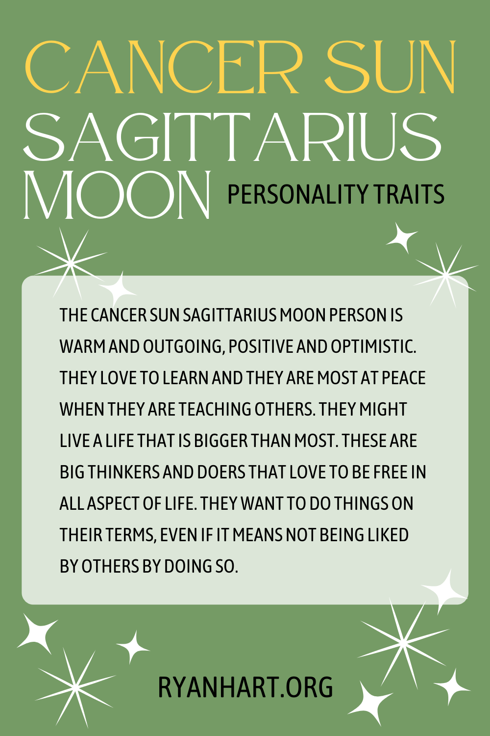 Cancer Sun Sagittarius Moon Description