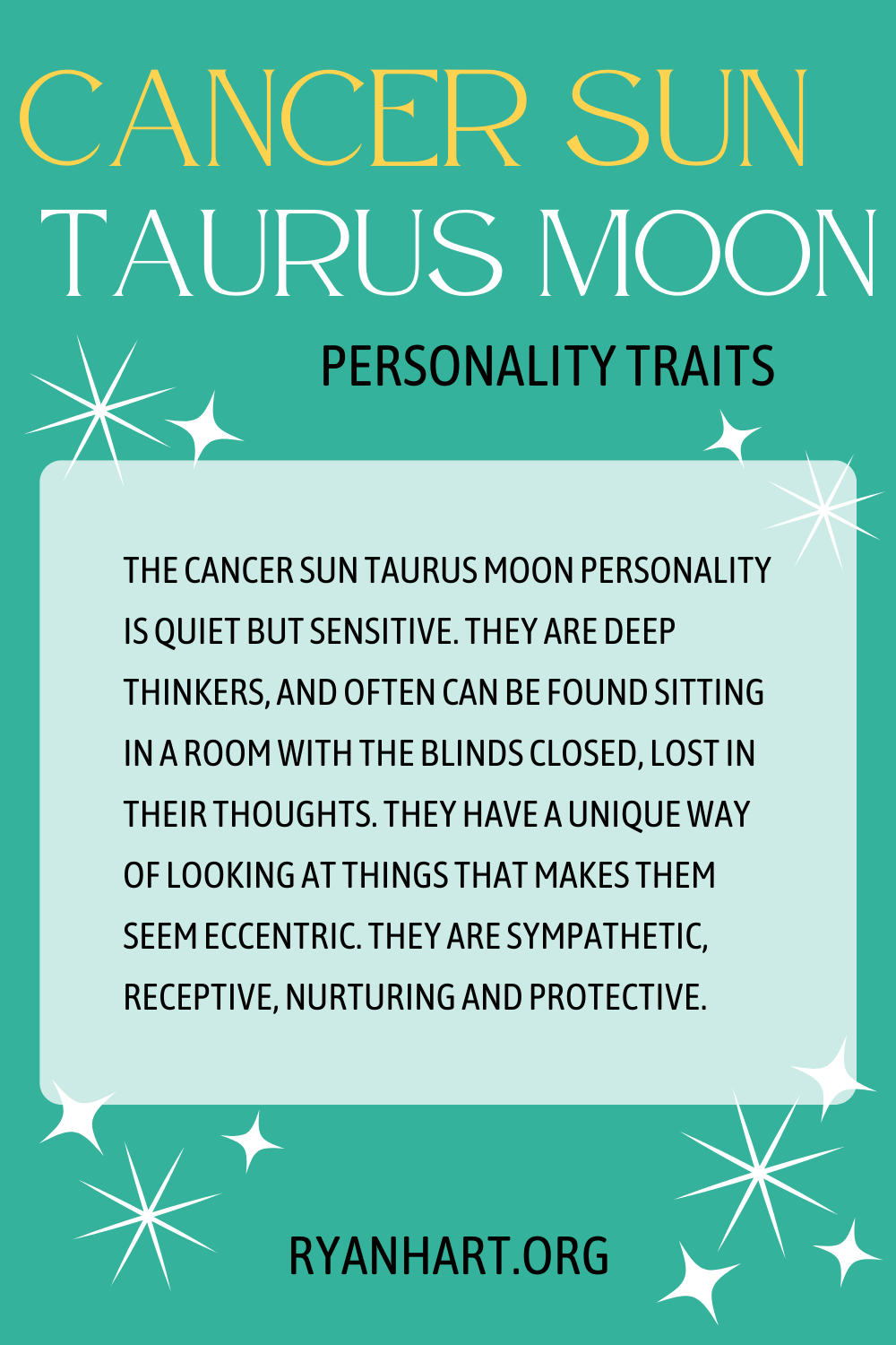 Cancer Sun Taurus Moon Description