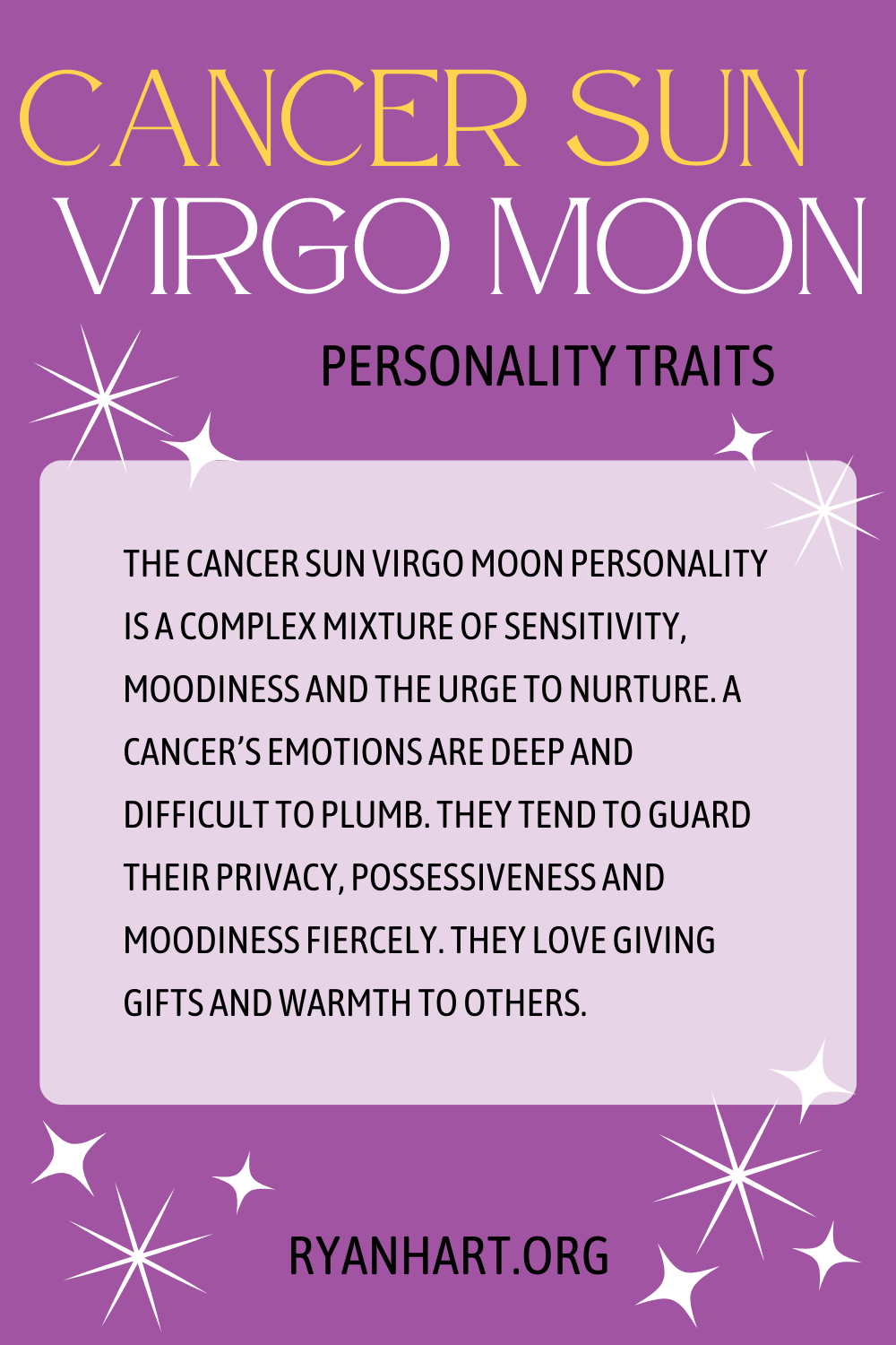 Cancer Sun Virgo Moon Description
