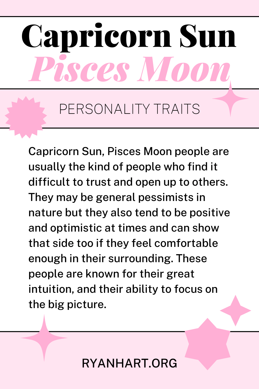 Capricorn Sun Pisces Moon Description