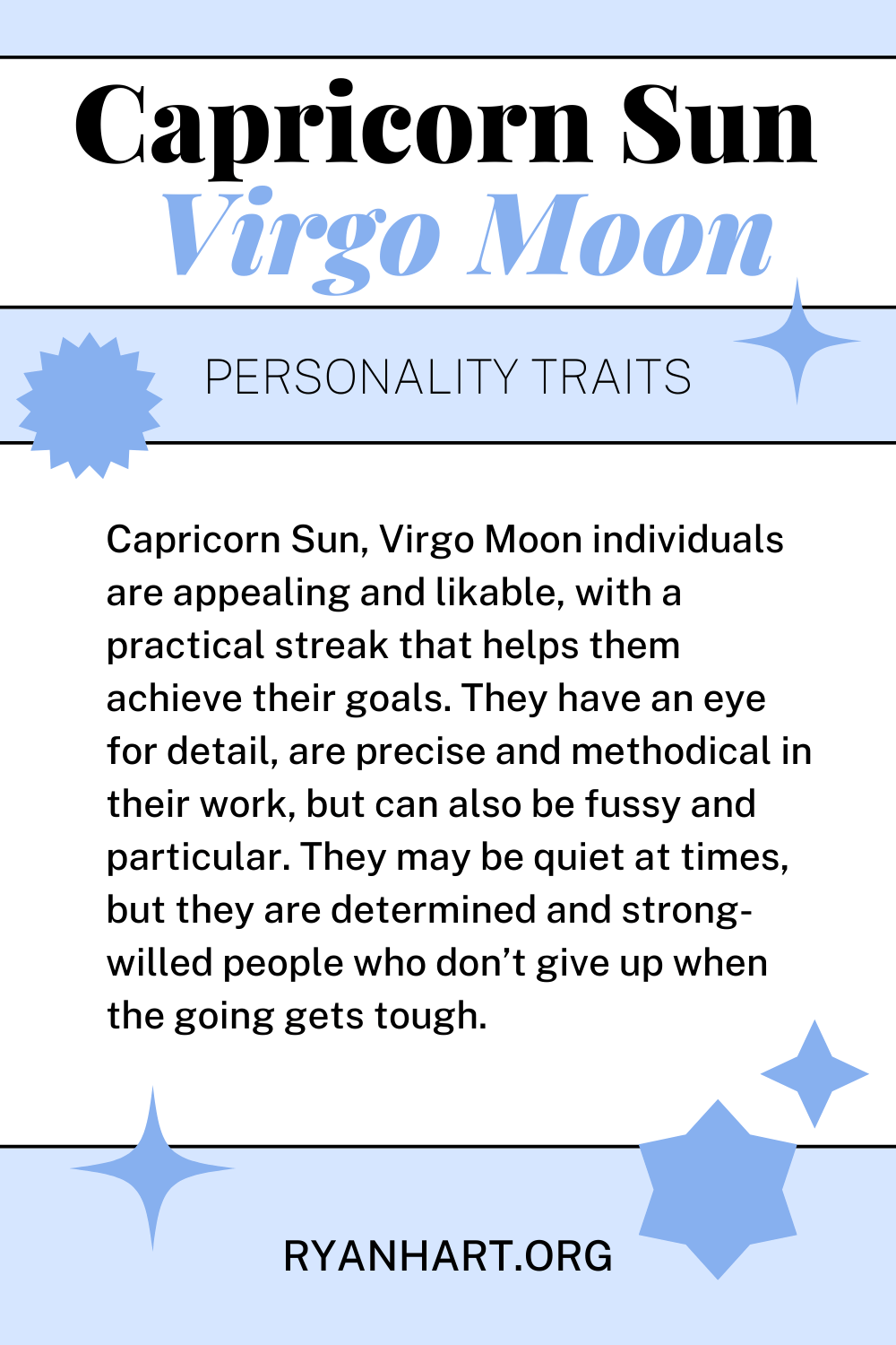 Capricorn Sun Virgo Moon Description