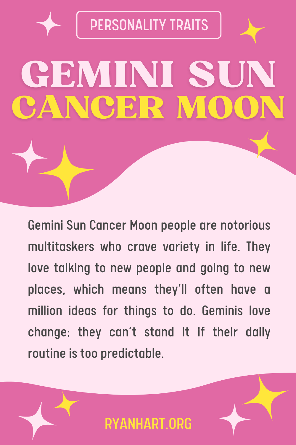 Gemini Sun Cancer Moon Personality Traits Ryan Hart