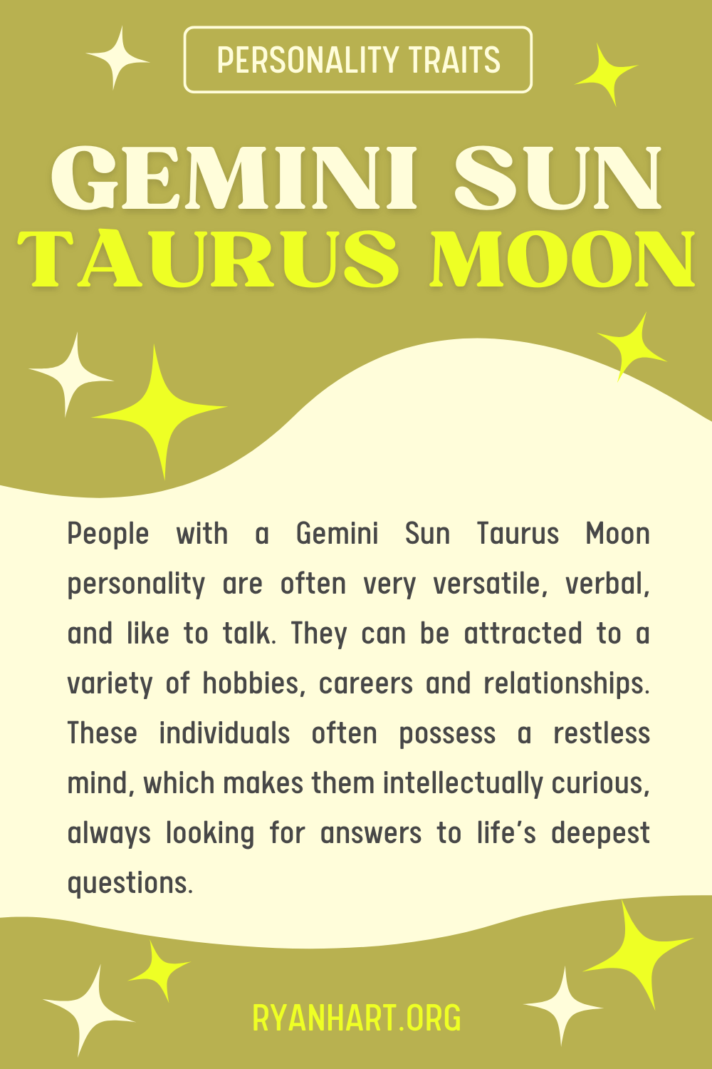 Gemini Sun Taurus Moon Personality Traits | Ryan Hart
