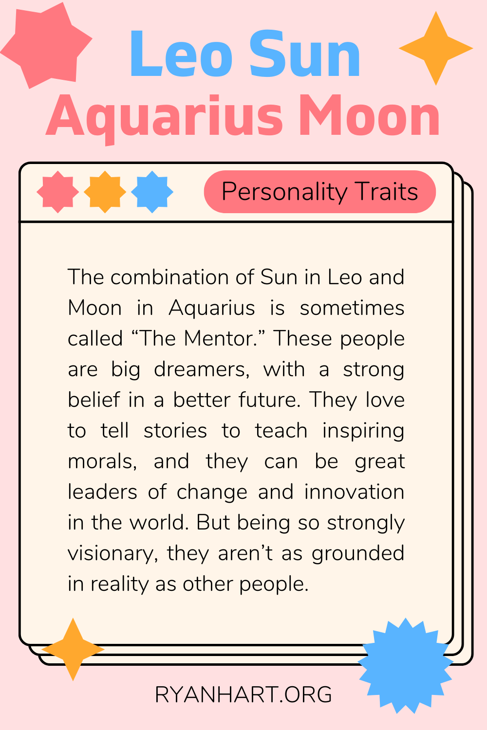 Leo Sun Aquarius Moon Description