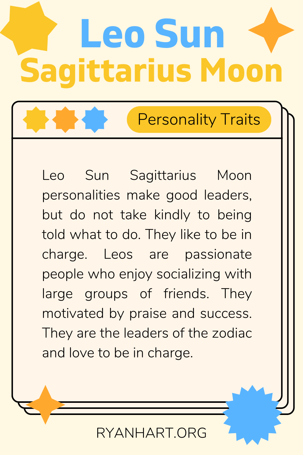 Leo Sun Sagittarius Moon Personality Traits | Ryan Hart