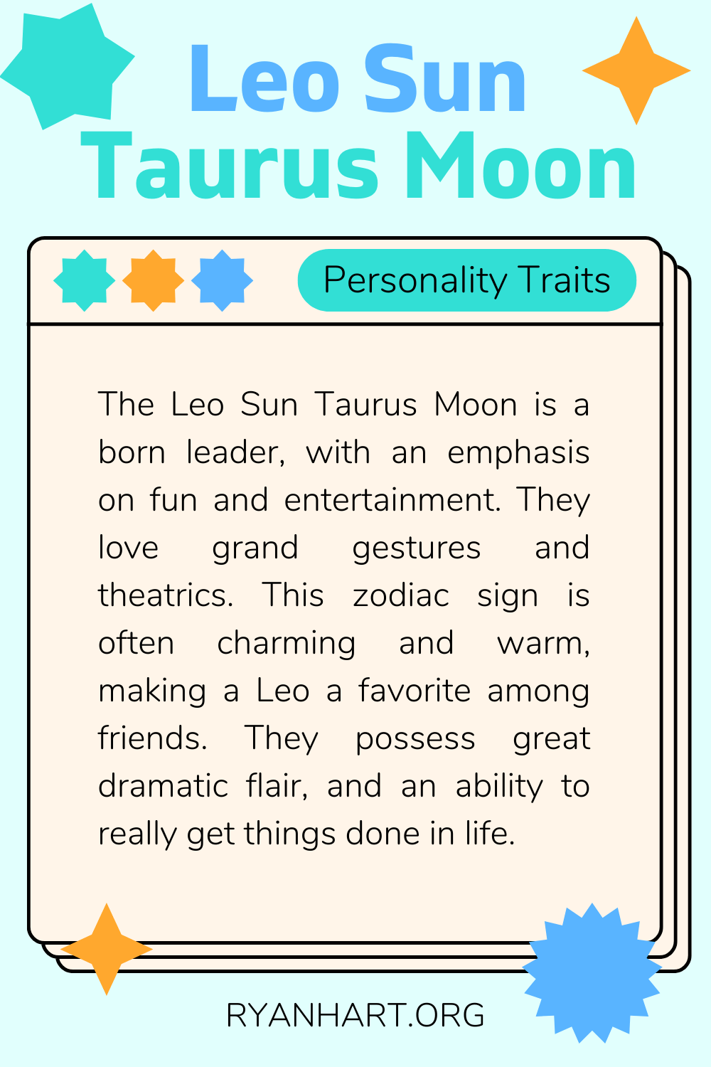 Leo Sun Taurus Moon Description