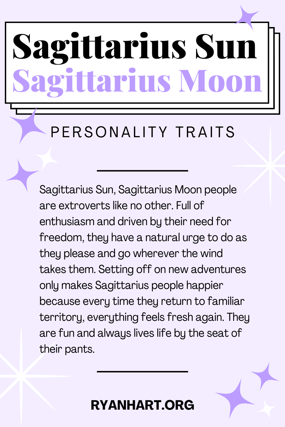 Sagittarius Sun Sagittarius Moon Description