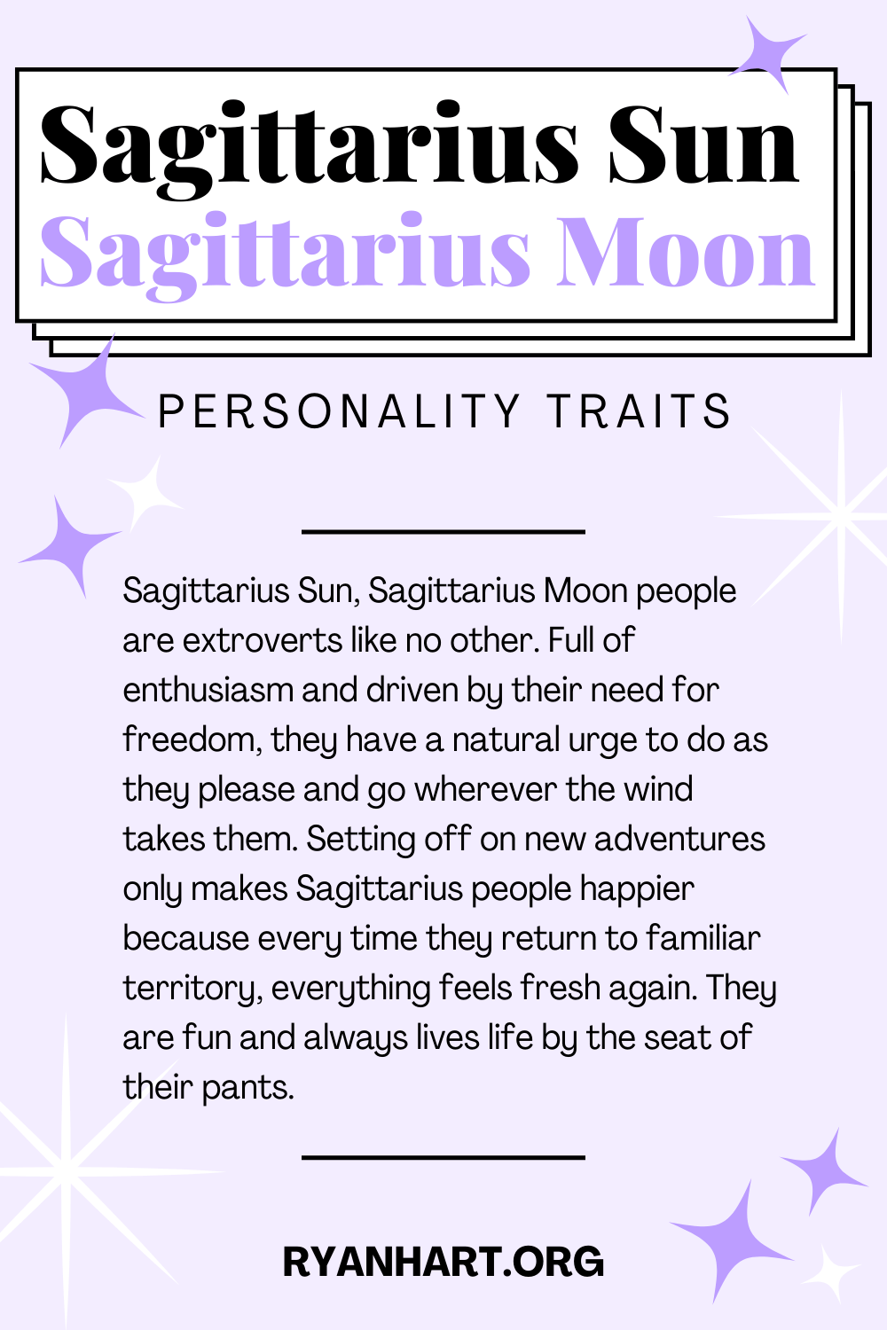 Sagittarius Sun Sagittarius Moon Personality Traits Ryan Hart