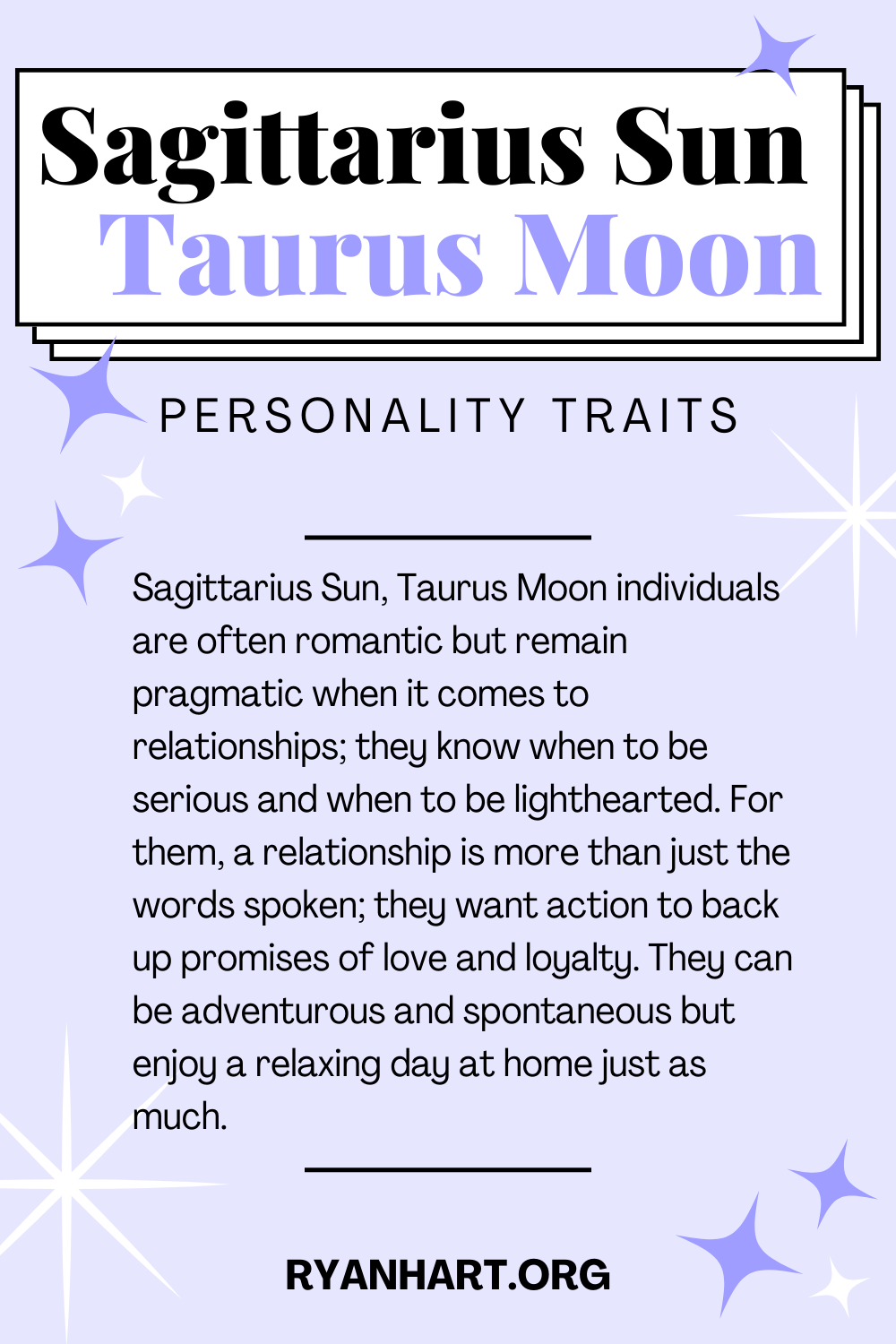 Sagittarius Sun Taurus Moon Personality Traits Ryan Hart