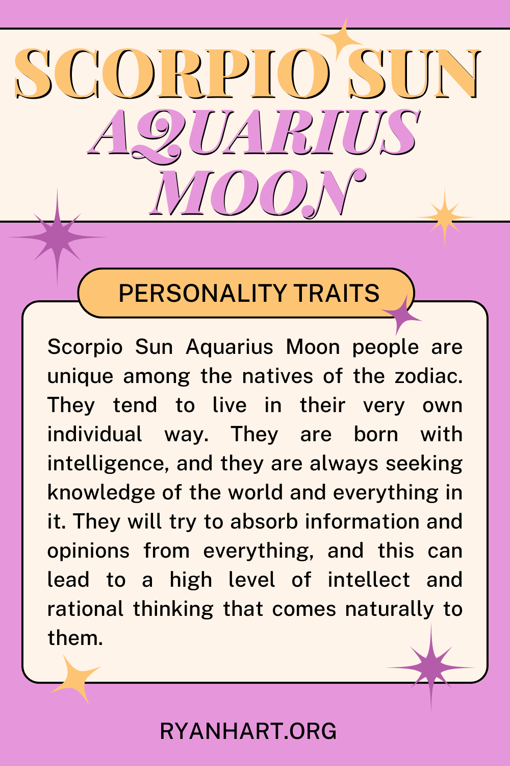 Scorpio Sun Aquarius Moon Description