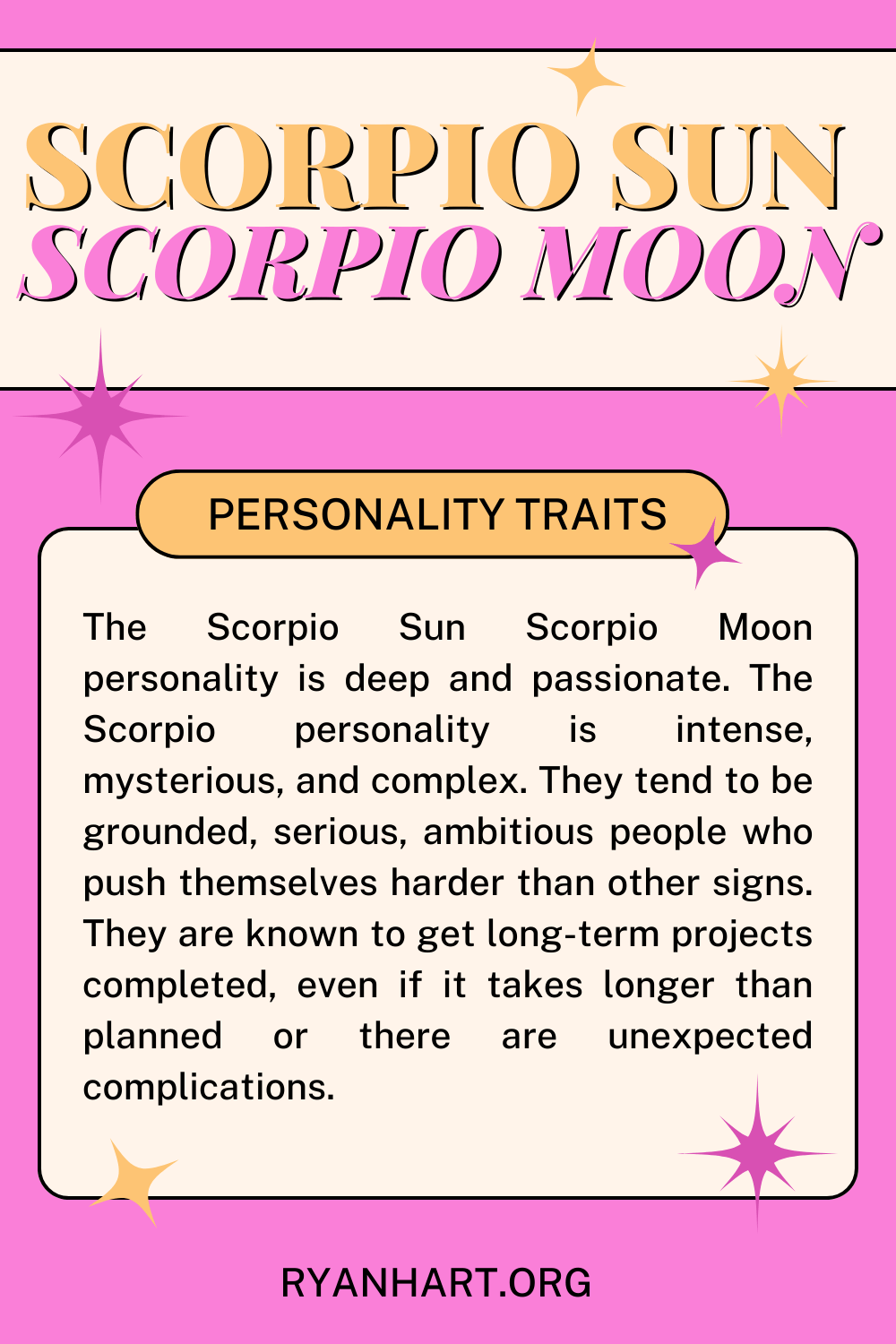 Scorpio Sun Scorpio Moon Description