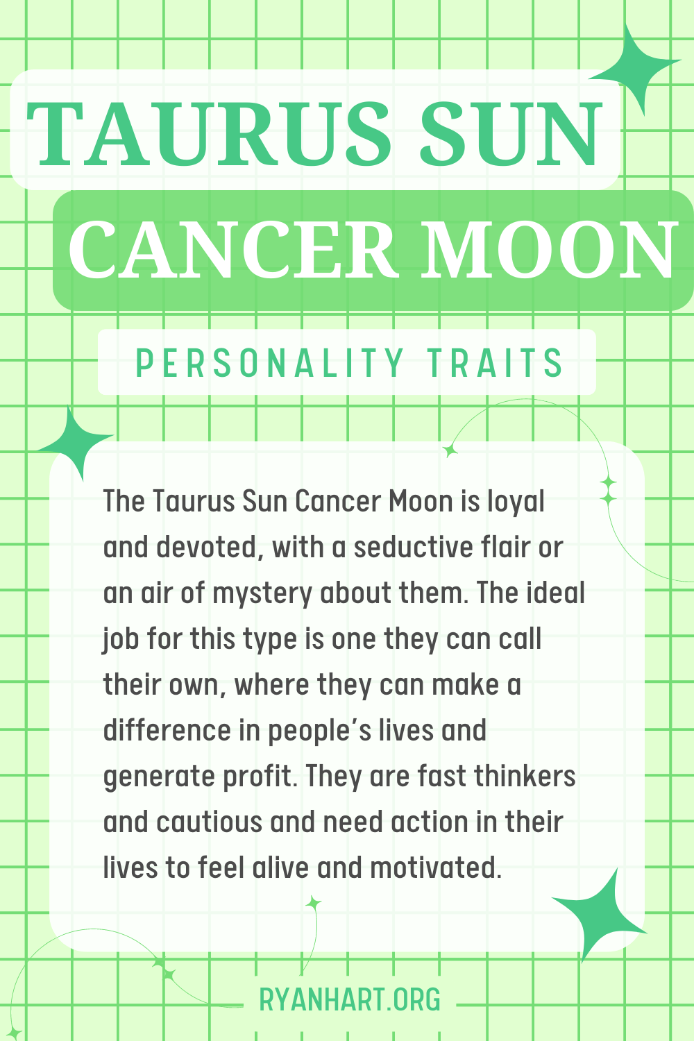 Taurus Sun Cancer Moon Personality Traits Ryan Hart