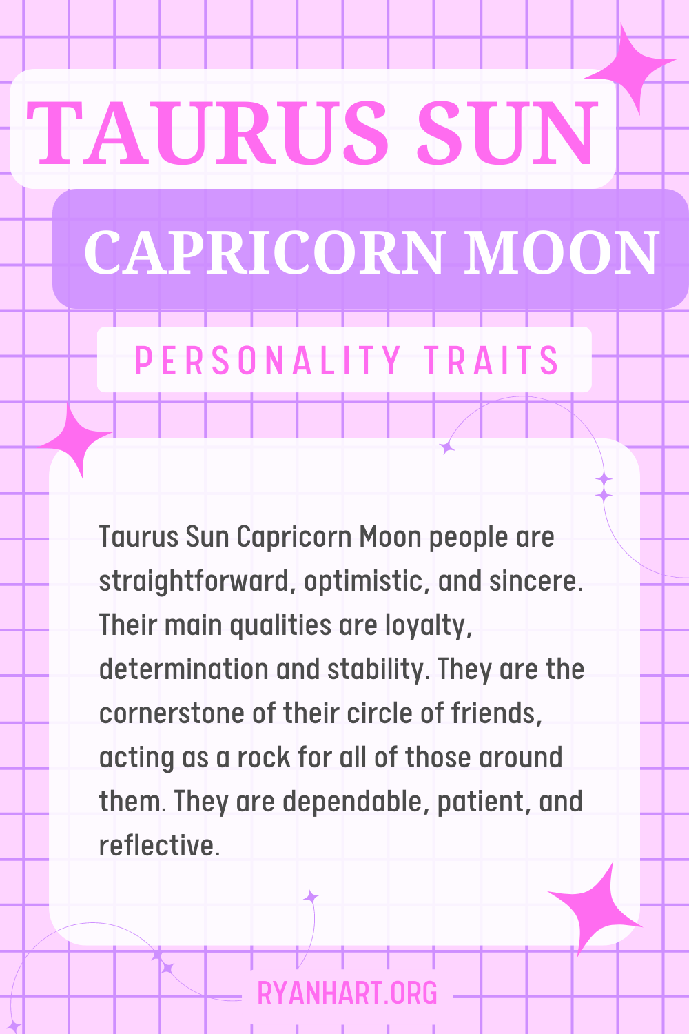 Taurus Sun Capricorn Moon Description