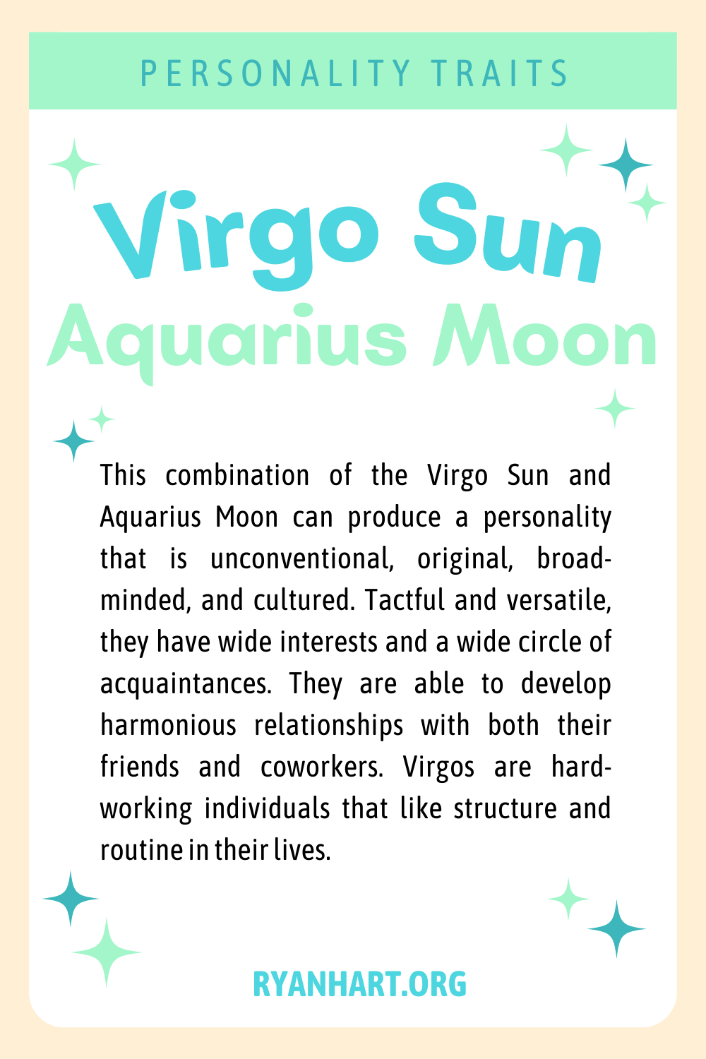Virgo Sun Aquarius Moon Description
