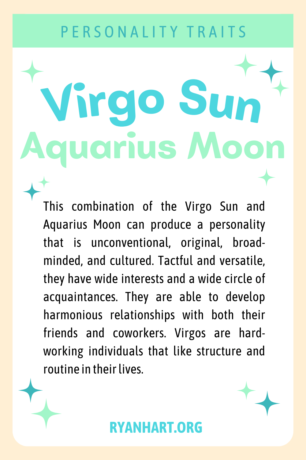 Virgo Sun Aquarius Moon Personality Traits | Ryan Hart