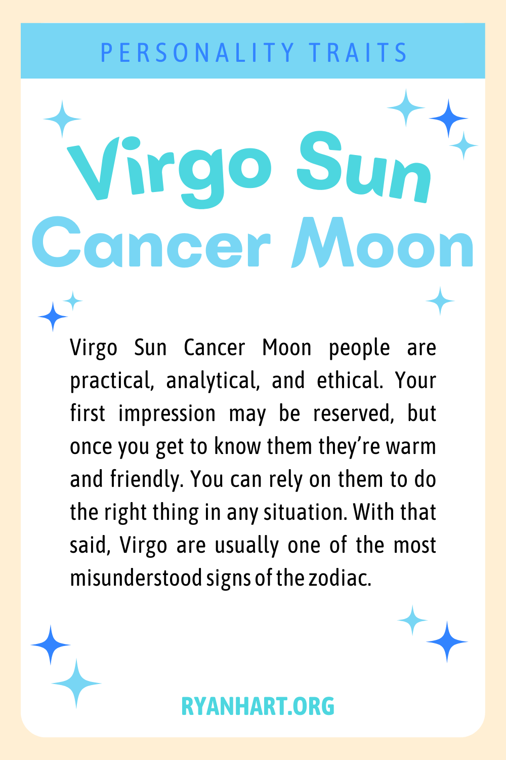 Virgo Sun Cancer Moon Personality Traits Ryan Hart