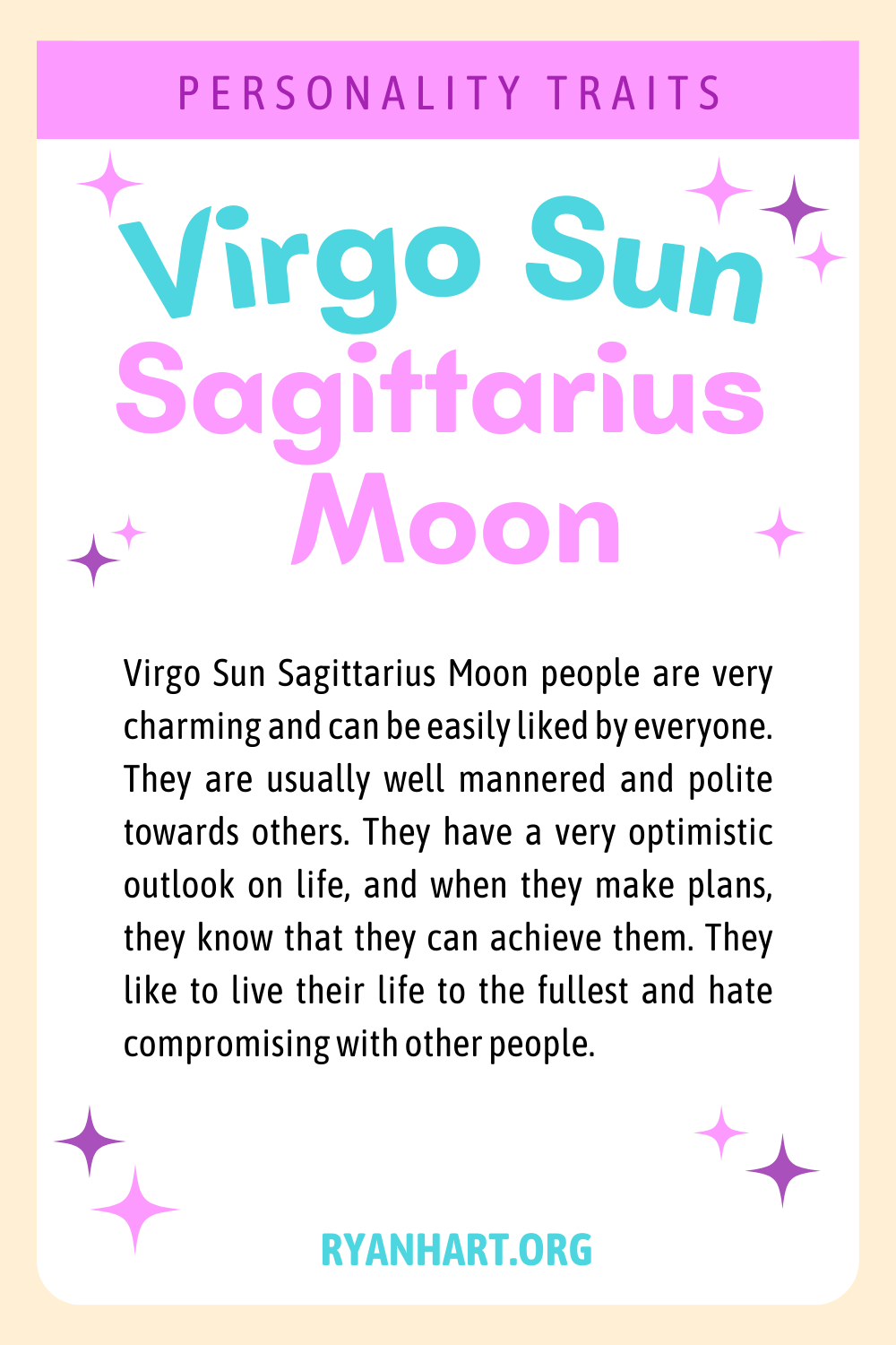 Virgo Sun Sagittarius Moon Description