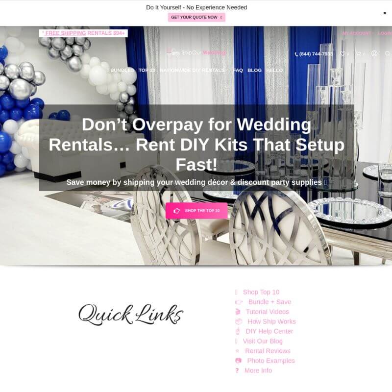 Ship Our Wedding website
